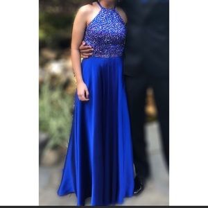 Blue Sherri Hill Prom Dress